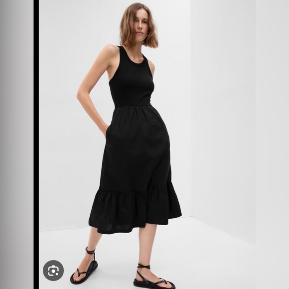 Large gap black midi dress - Picture 1 of 4